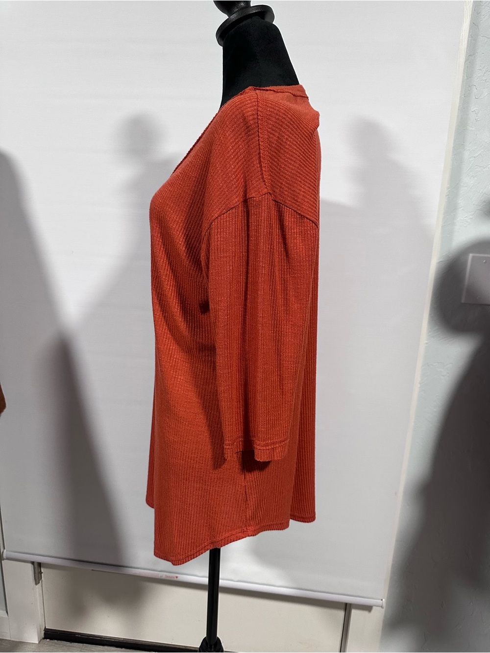 Terra & Sky Rust Ribbed Knit Top - Picture 2 of 5